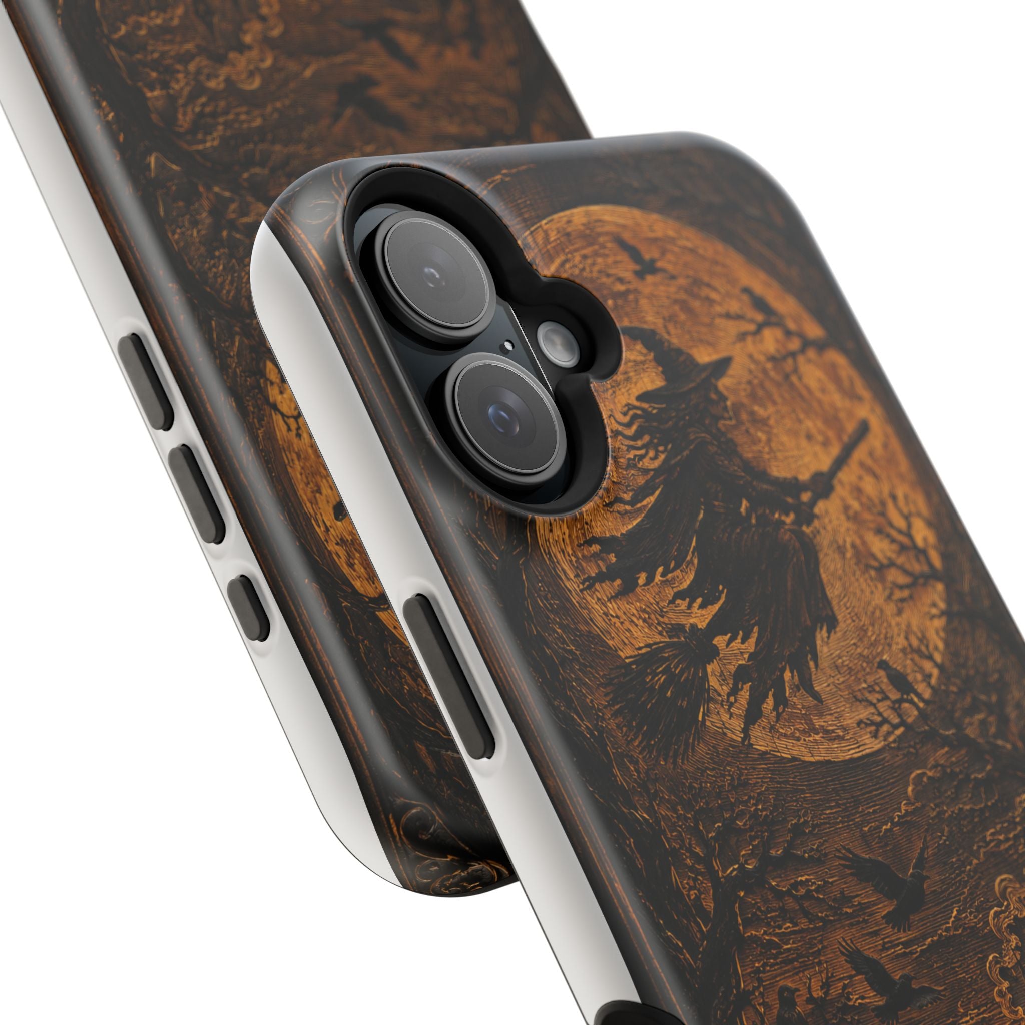 Funda de Celular Cuervo y Luna · Halloween Gótico · Magnética Resistente a Impactos