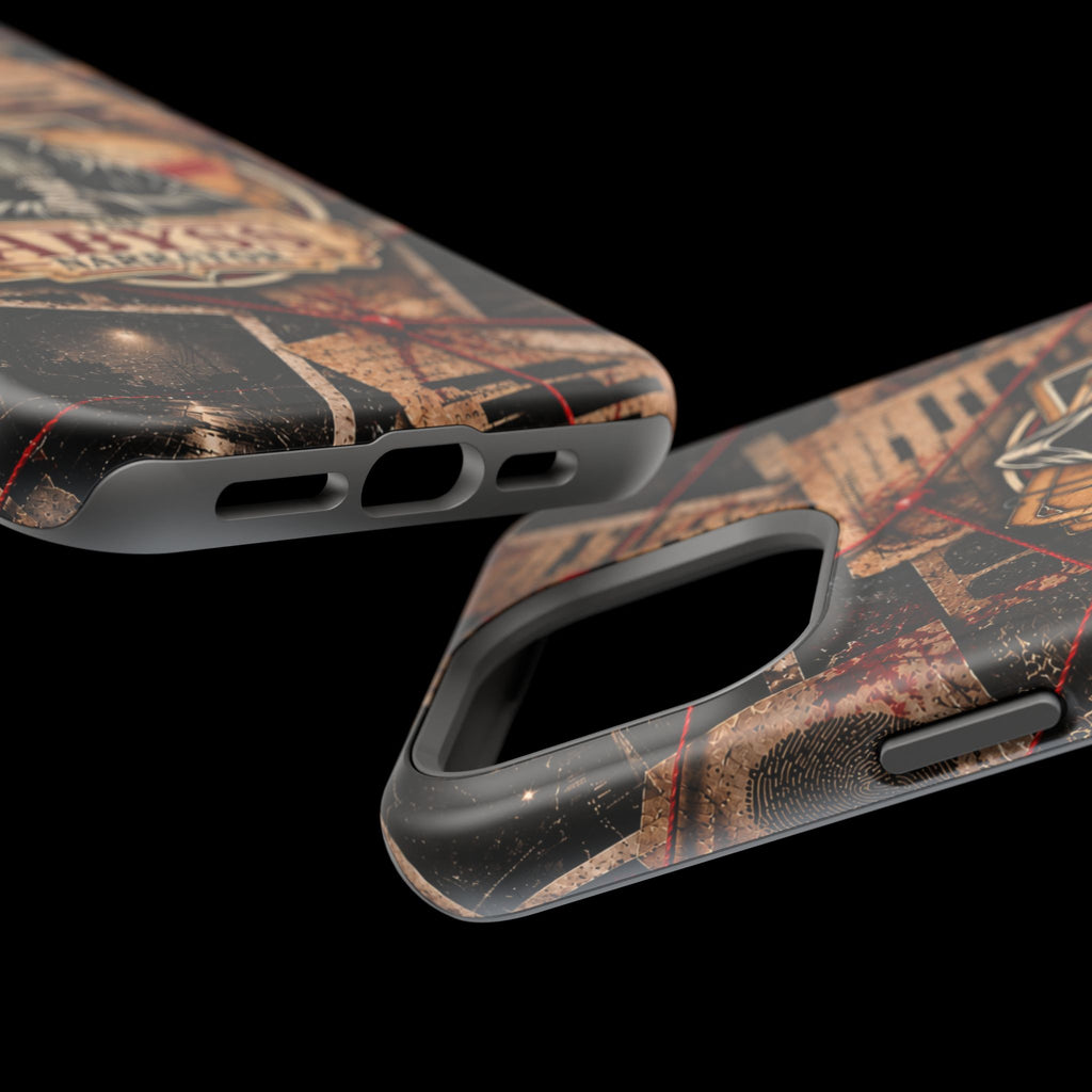 The Abyss Narrator Phone Case — True Crime Cold Case Evidence Board Design, Magnetic MagSafe Tough Case for iPhone & Samsung