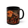 Day of the Dead Catrina Mug | Gothic Halloween Black Coffee Mug | Dia de los Muertos Gift 11oz 15oz