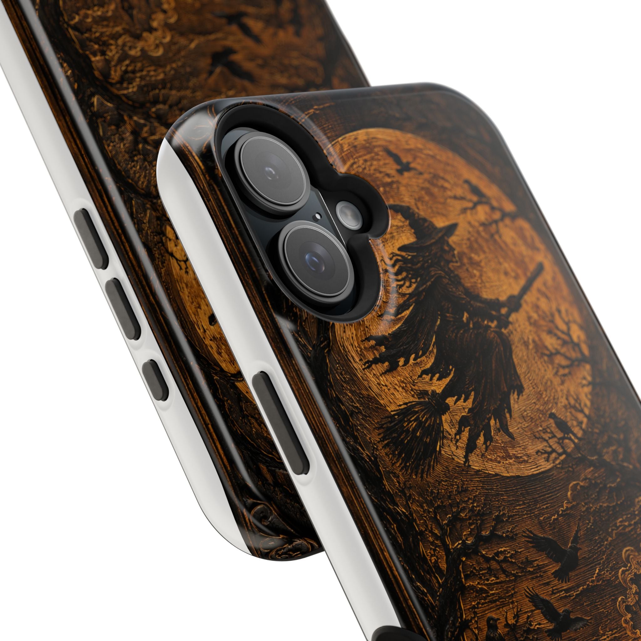 Funda de Celular Cuervo y Luna · Halloween Gótico · Magnética Resistente a Impactos