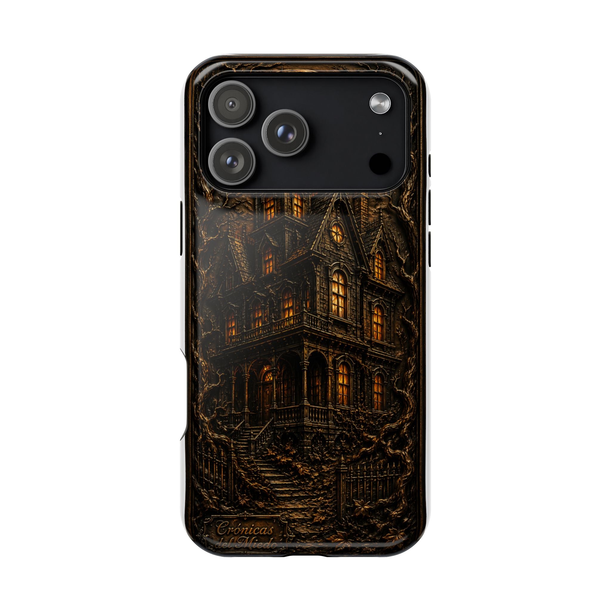 Casa Embrujada — Gothic Haunted House Phone Case | Crónicas del Miedo
