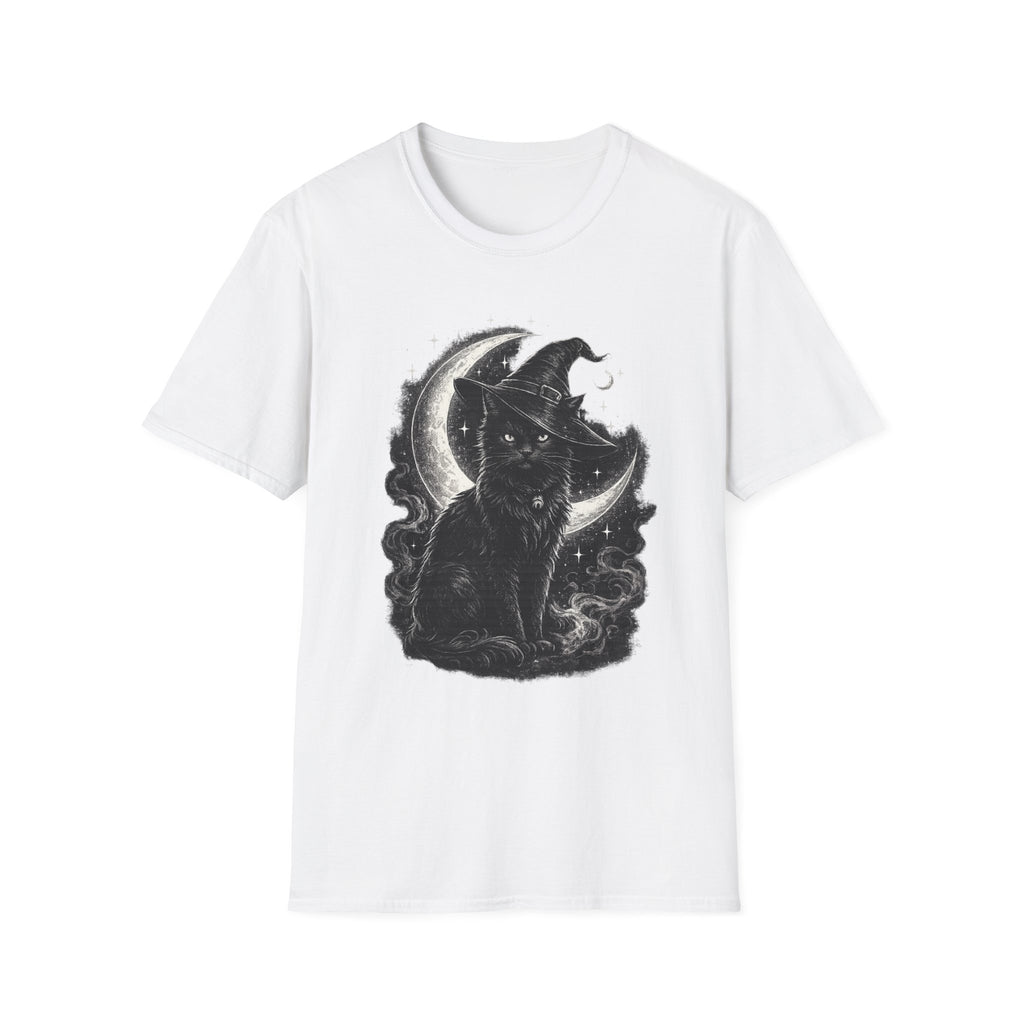 Playera Gato Bruja Luna - gato negro místico, gothic tee - foto 5