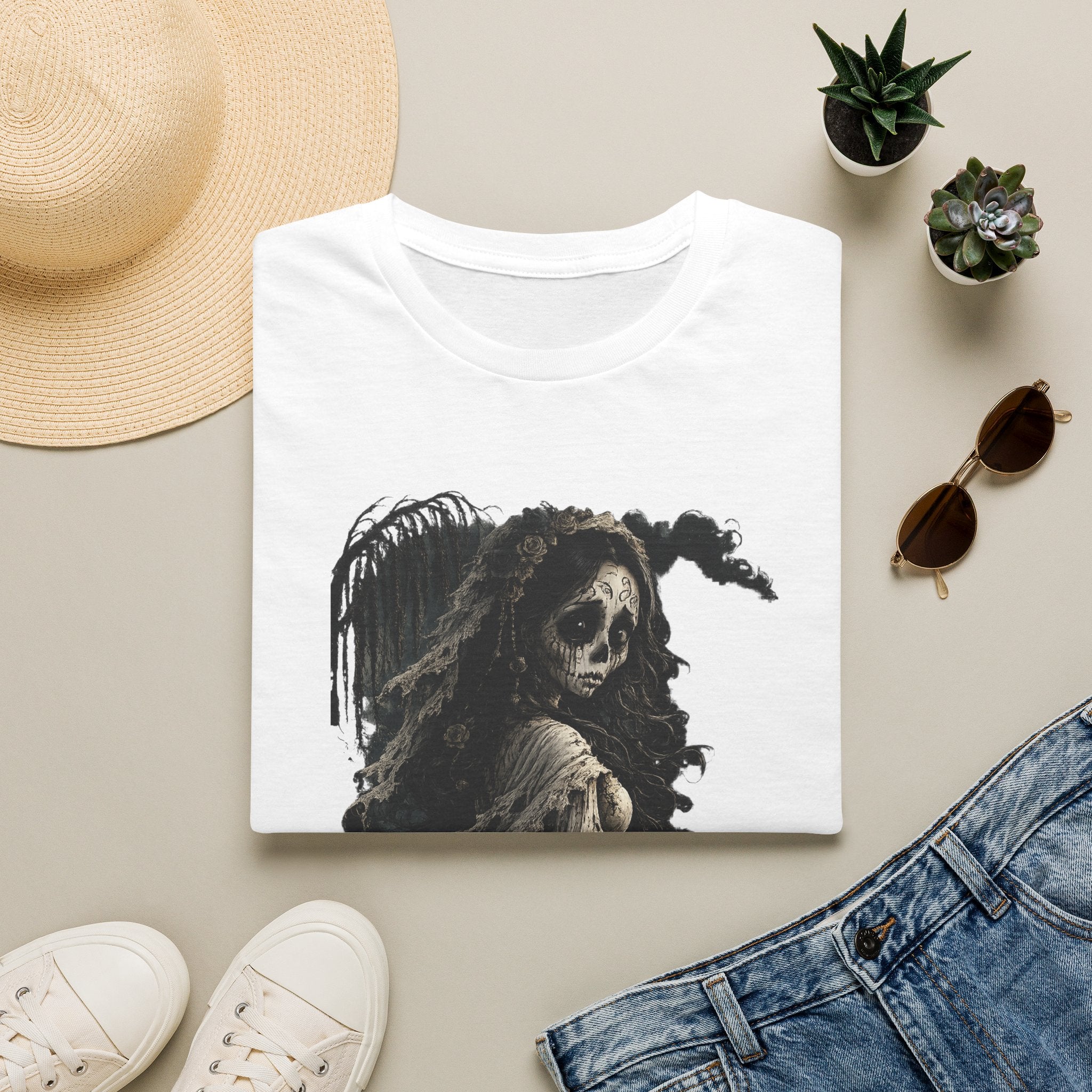 Playera La Llorona - folclor mexicano de terror, Día de Muertos gothic tee - foto 3
