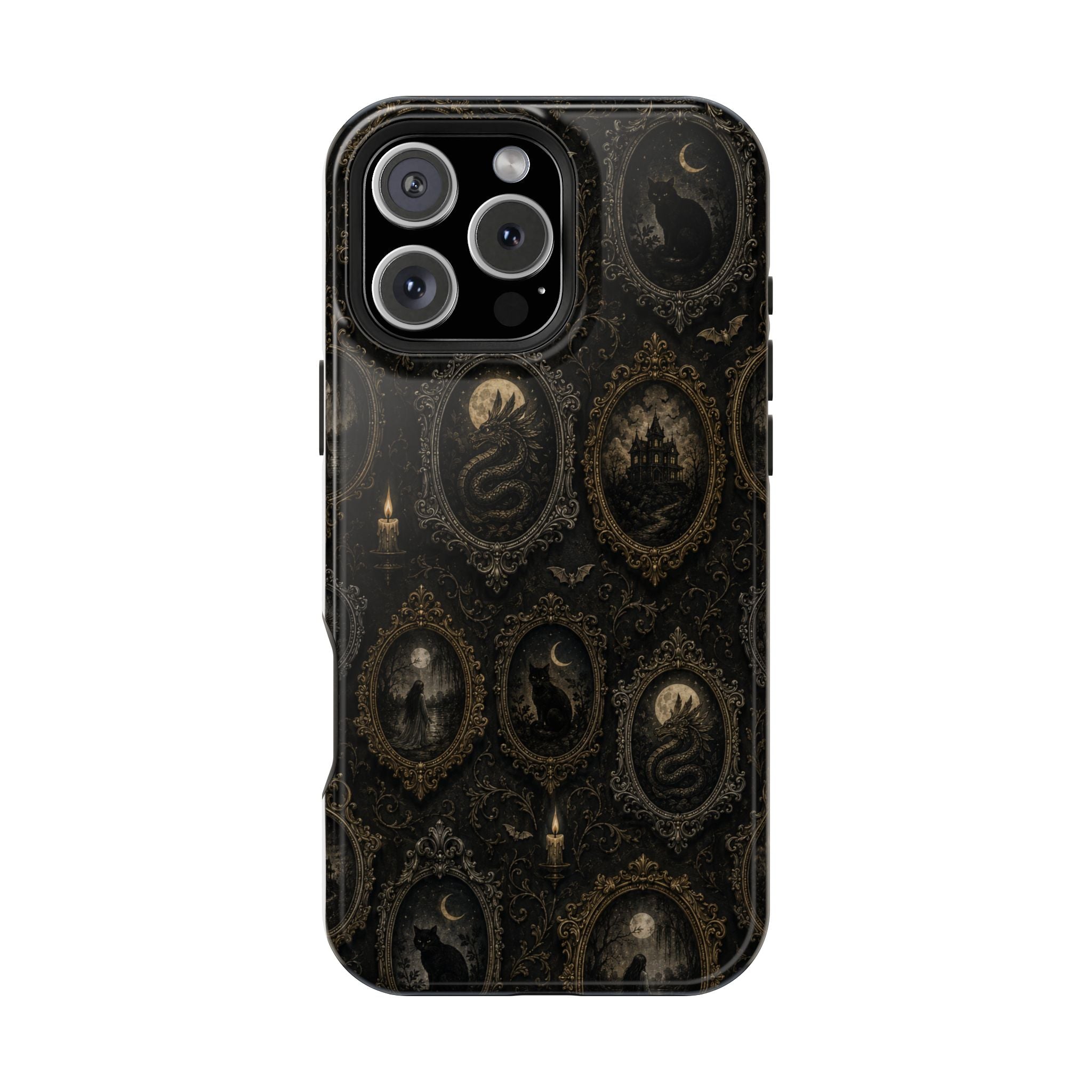 Funda de Celular Camafeo Gótico · Resistente a Impactos con Cierre Magnético