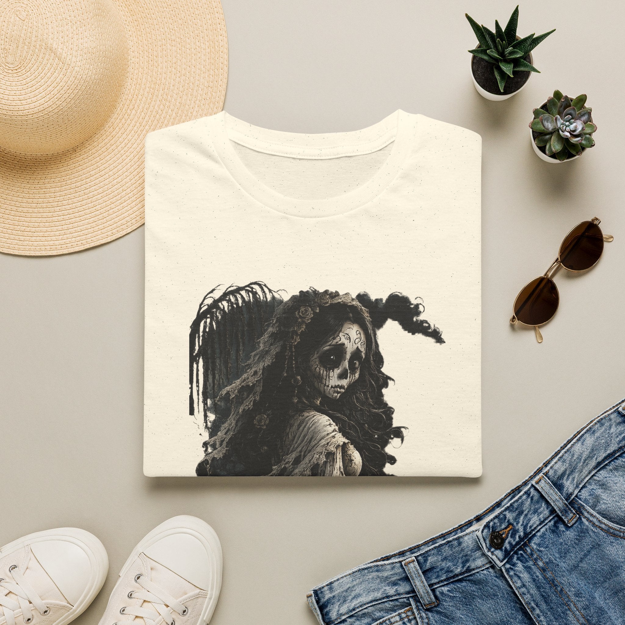 Playera La Llorona - folclor mexicano de terror, Día de Muertos gothic tee - foto 4