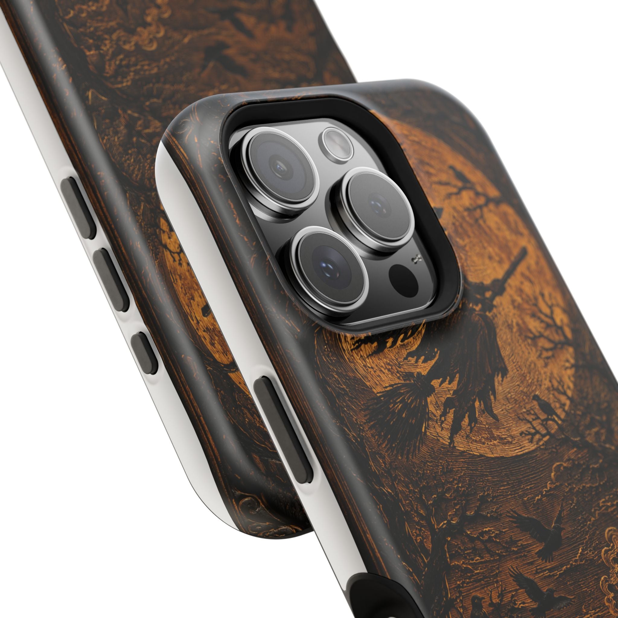 Funda de Celular Cuervo y Luna · Halloween Gótico · Magnética Resistente a Impactos