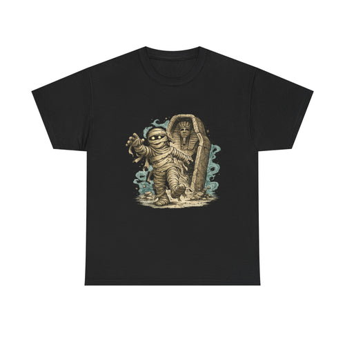 Ancestral Mummy · Cute Cartoon Mummy Sarcophagus Halloween Tee