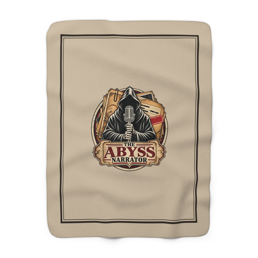 The Abyss Narrator Sherpa Fleece Blanket — True Crime & Mystery Throw, 50" × 60"