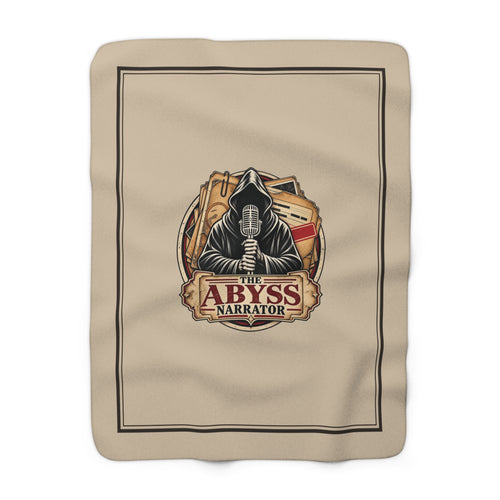 The Abyss Narrator Sherpa Fleece Blanket — True Crime & Mystery Throw, 50" × 60"