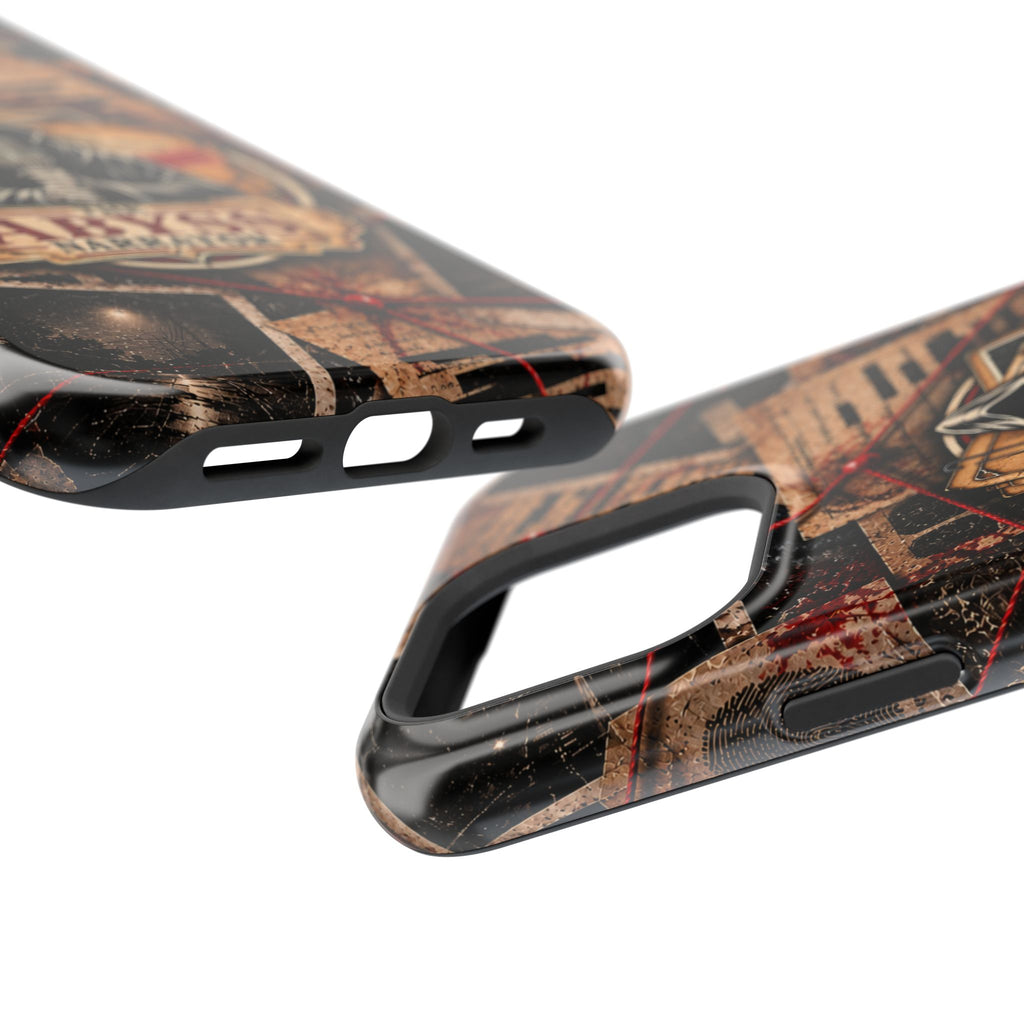 The Abyss Narrator Phone Case — True Crime Cold Case Evidence Board Design, Magnetic MagSafe Tough Case for iPhone & Samsung
