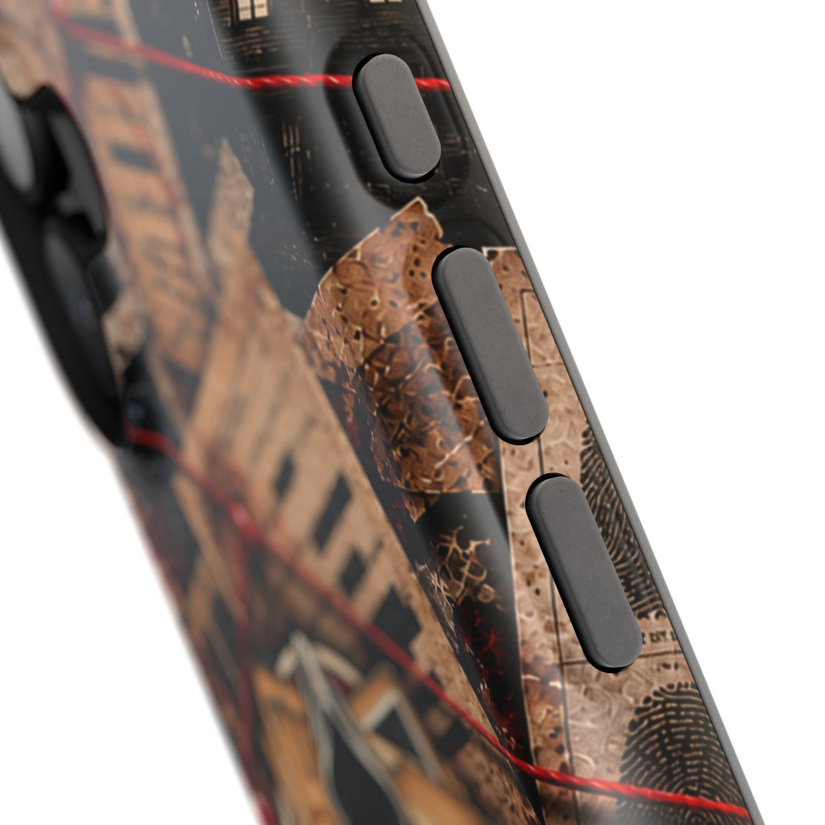 The Abyss Narrator Phone Case — True Crime Cold Case Evidence Board Design, Magnetic MagSafe Tough Case for iPhone & Samsung