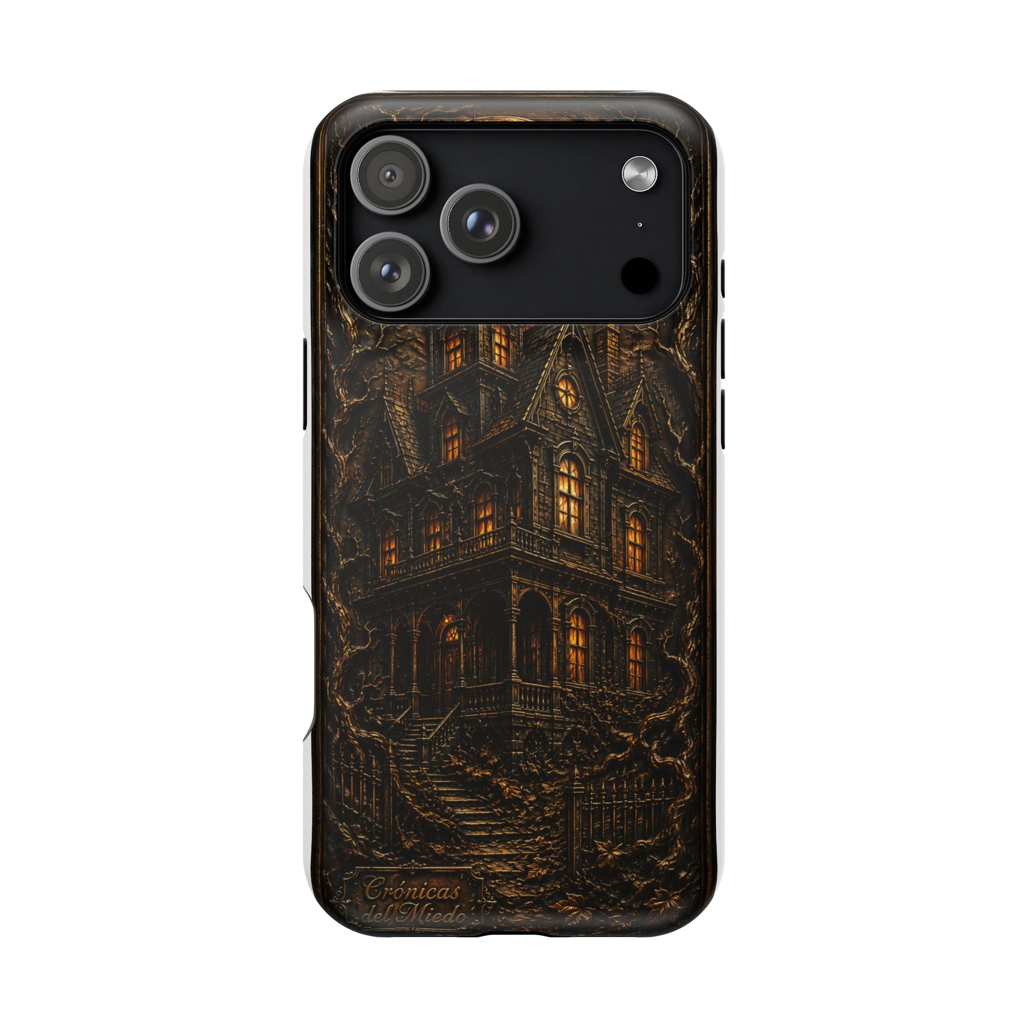 Casa Embrujada — Gothic Haunted House Phone Case | Crónicas del Miedo