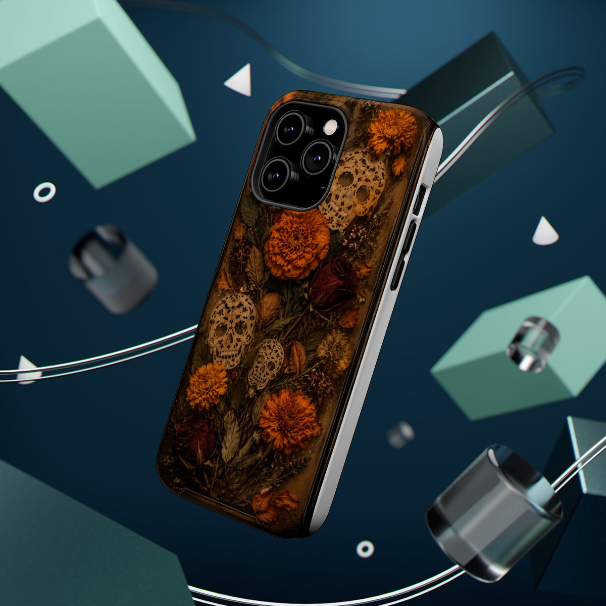 Magnetic Impact-Resistant Case — Autumn Dried Flowers Phone Cover