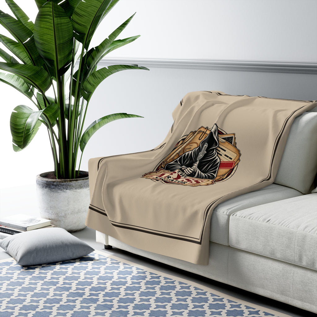 The Abyss Narrator Sherpa Fleece Blanket — True Crime & Mystery Throw, 50" × 60"