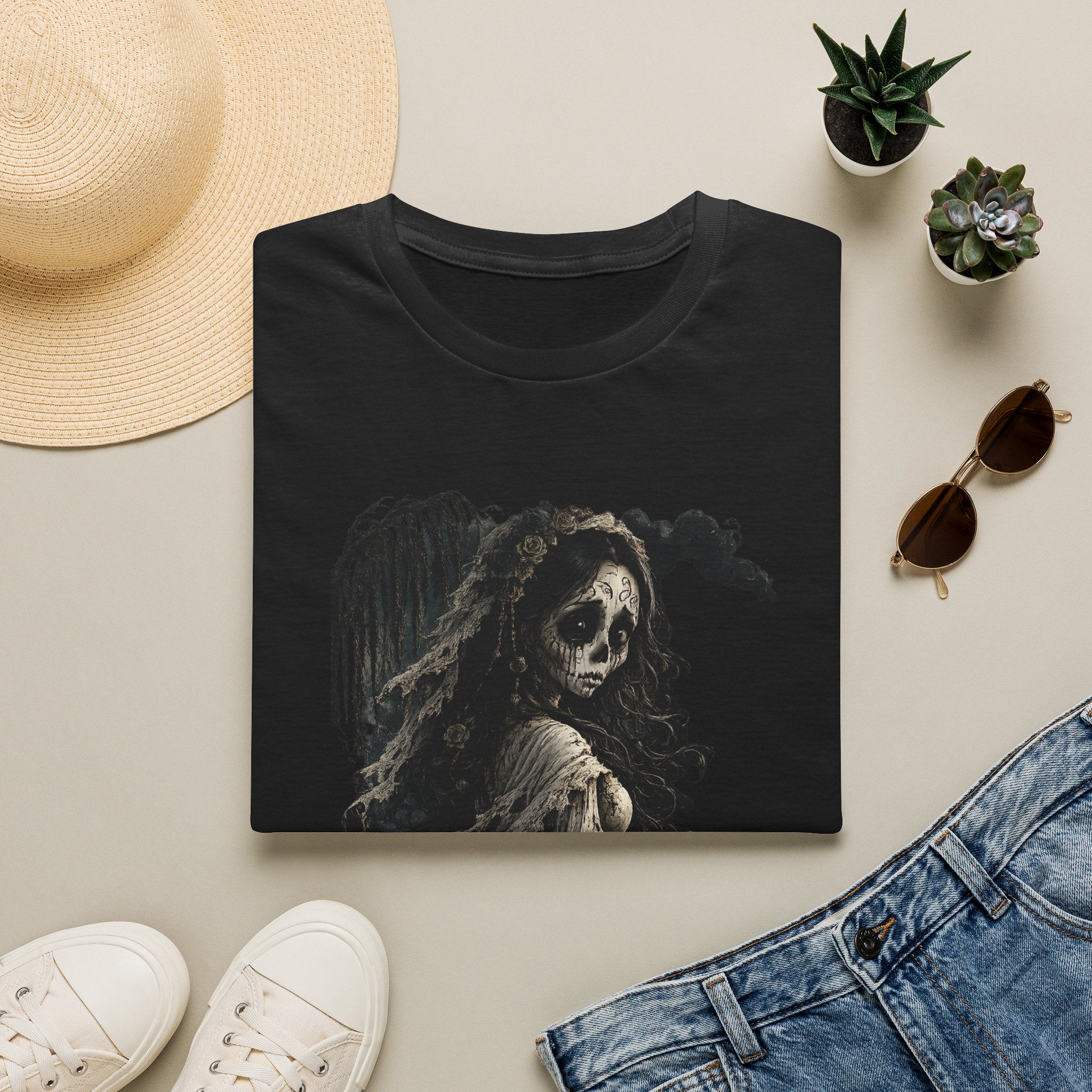 Playera La Llorona - folclor mexicano de terror, Día de Muertos gothic tee - foto 5
