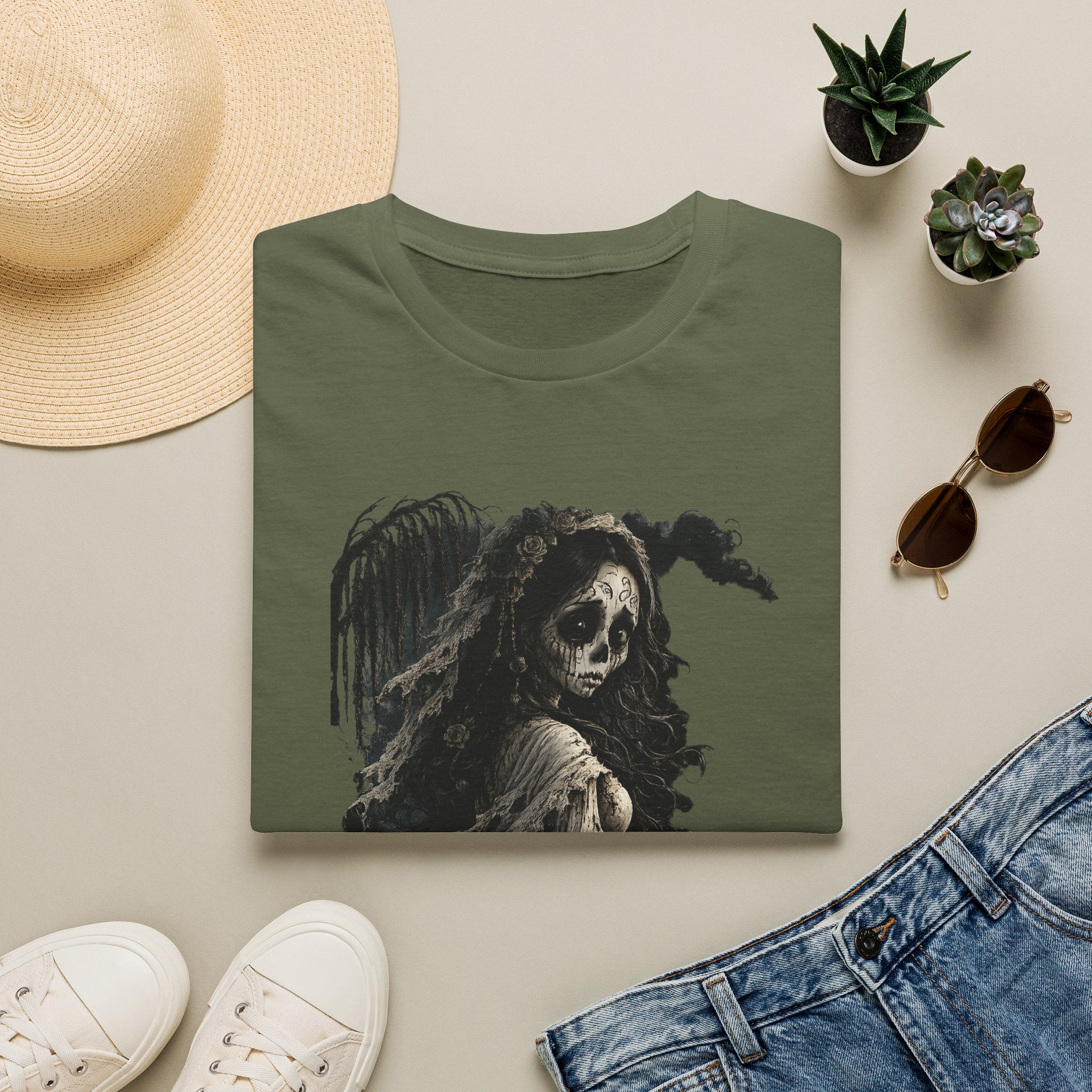 Playera La Llorona - folclor mexicano de terror, Día de Muertos gothic tee - foto 2